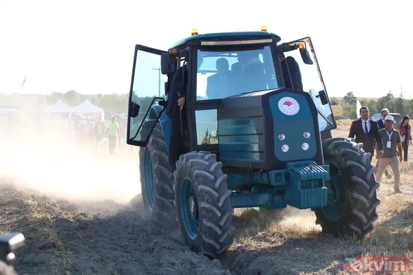 Başkan Erdoğan biçerdöverde buğday hasatı yaptı - 14