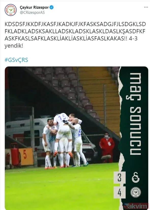 Galatasaray evinde Rizespor'a mağlup oldu sosyal medyada capsler patladı! "Yine yangınlar yine ben..." - 5