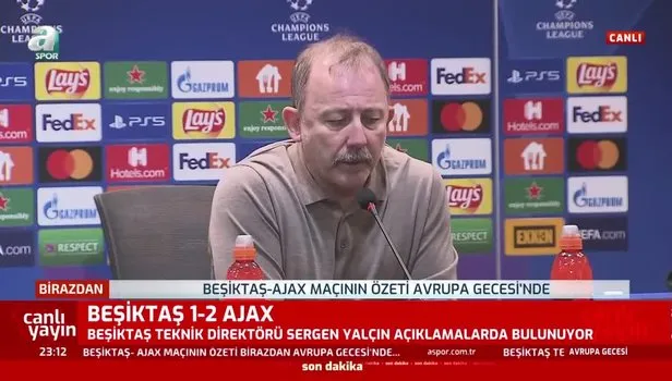 Sergen Yalçın'dan Ajax maçından sonrası açıklamalar
