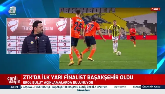 Fenerbahçe'nin hocası Erol Bulut, Başakşehir mağlubiyetinin ardından konuştu: Maç kontrolü bizde olmasına rağmen...