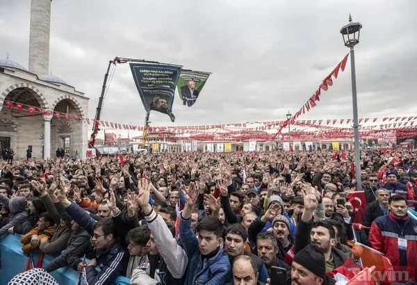 Başkan Erdoğan'a sevgi seli: Hınca hınç dolan meydanda 6'lı masaya ince gönderme - 9