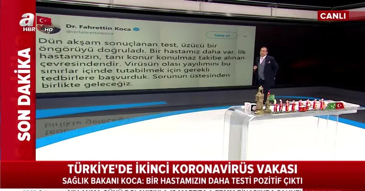 Türkiye'de ikinci koronavirüs (Coronavirüs) vakası! Sağlık Bakanı Fahrettin Koca açıkladı! | Video