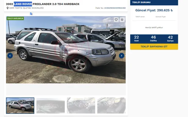 Devlet 319.500 TL'ye, 340.000 TL'ye 2.el araba satışına başladı: FORD, LAND ROVER, PEUGEOT, MERCEDES - BENZ vitrinde-9