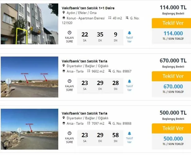 Akıllara yer edindi! 1+1 40 metrekare daire 114 bin TL! 2 kat konut imarlı arsa ise 103.000 TL! Vakıfbank apartman dairesi satıyor-3