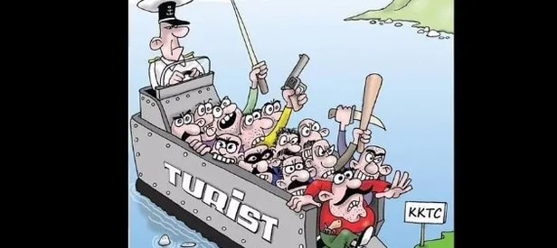 KKTC'de çıkan skandal karikatüre tepki yağdı