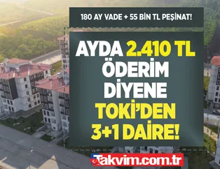 Ayda 2.410 TL öderim diyene TOKİ'den 82,1 m2 3+1 daire! 180 ay vade ve 55 bin TL nakitle... Günde 3 paket sigara fiyatına...