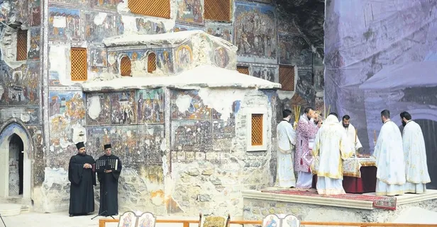 Sümela Manastırı'nda 5 yıl sonra ilk ayin