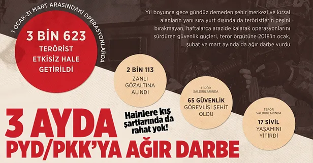 PYD/PKK'ya kış ve baharda ağır darbe