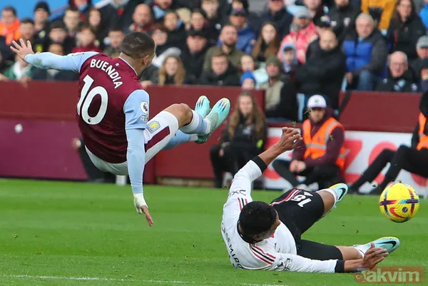 Manchester United'in yıldızı Cristiano Ronaldo çileden çıktı! Aston Villa'nın dev stoperi Mings'i yere serdi - 4