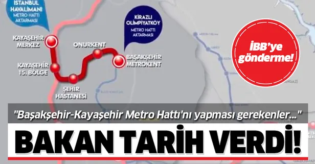 Son dakika: Bakan Karaismailoğlu'ndan CHP'li İBB'ye gönderme: Başakşehir-Kayaşehir Metro Hattı'nı yapması gerekenler...
