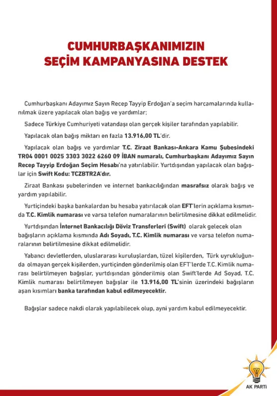 AK Parti'den Erdoğan'ın seçim kampanyasına destek çağrısı-2