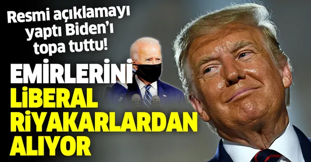 Son dakika: Donald Trump adaylığını açıkladı, rakibi Biden'ı topa tuttu: Emirlerini liberal riyakarlardan alıyor