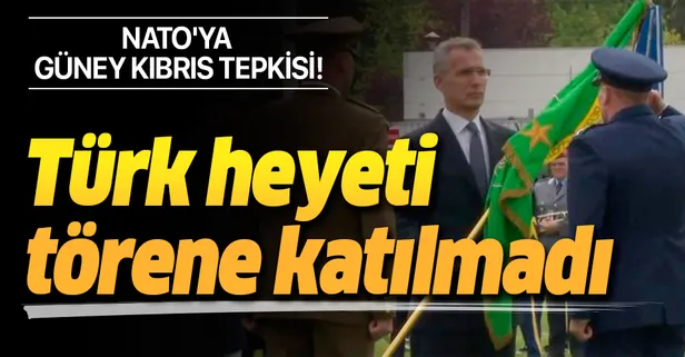 NATO'ya Güney Kıbrıs tepkisi! Türk heyeti törene katılmadı