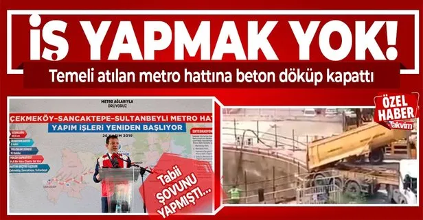 CHP’li Ekrem İmamoğlu yönetimindeki İBB yapımına başlanan Sancaktepe Yenidoğan metro hattını durdurma kararı aldı!