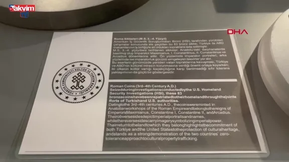 Roma dönemine ait 83 sikke Türkiye'ye iade edildi