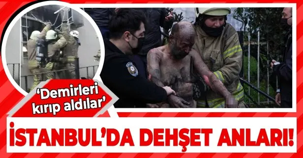 İstanbul’da korkunç anlar! Yangından bu halde kurtarıldılar