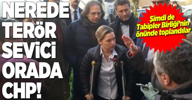 CHP'li vekiller Tabipler Birliği'nin önünde