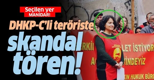 DHKP-C’li Ebru Timtik’e İstanbul Barosu önünde skandal tören!