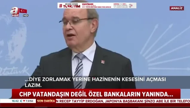 CHP vatandaşa değil, kafasını kuma gömen özel bankalara sahip çıktı!