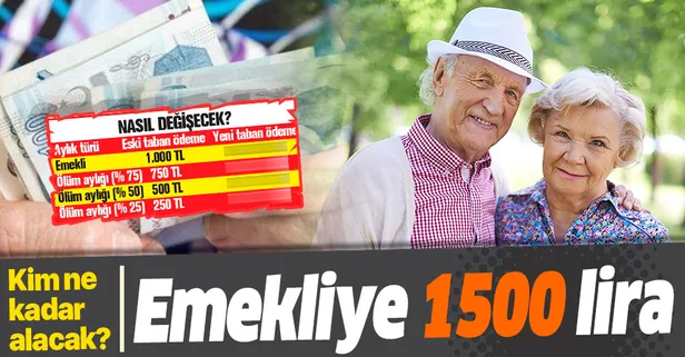 Emekliye 1500 lira | Zamlı emekli maaşları ne zaman yatacak? Kim ne kadar alacak?