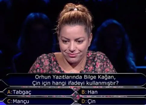 Kim Milyoner Olmak İster yeni bölümün popüler sorusu! Orhun Yazıtları'nda Bilge Kağan Çin için hangi ifadeyi kullanmıştır?-3