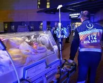 Ambulans uçak hidrosefali hastası bebek için havalandı