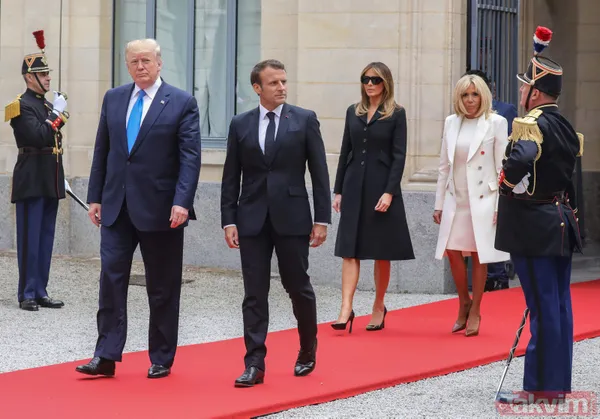 Trump - Macron zirvesine damga vuran görüntü! Elini öyle bir sıktı ki... - 13