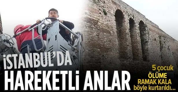 İstanbul'da tarihi surlarda dehşet anları!