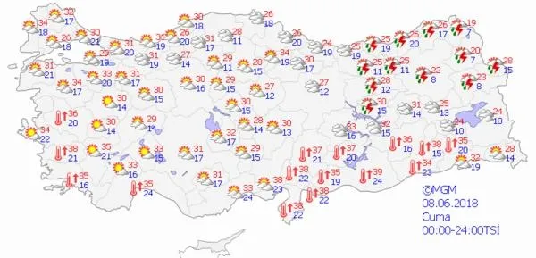 Meteoroloji verilerine göre yurtta hava durumu-2