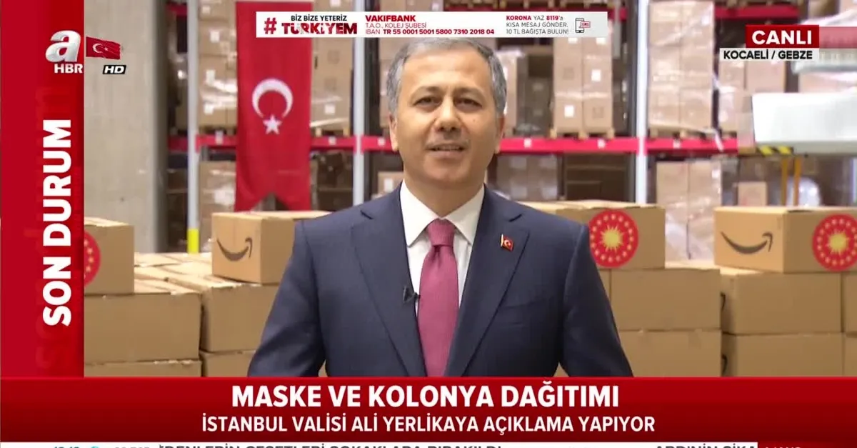 Son dakika: İstanbul Valisi Ali Yerlikaya açıkladı: Kolonya ve maske dağıtımı başladı | Video