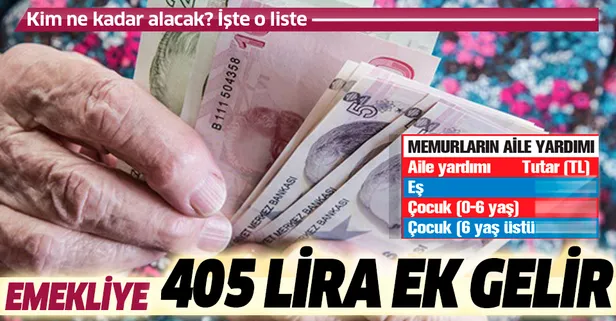 Emekliye 405 lira ek gelir | Ek gelirle 2020 SSK SGK ve Bağ-Kur güncel emekli maaşı ne kadar olacak?