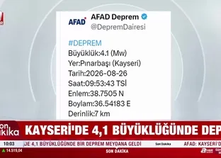 Son dakika: Kayseri’de 4,1 büyüklüğünde deprem!