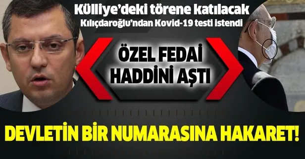 CHP’li Özgür Özel, Kemal Kılıçdaroğlu’ndan Külliye’ye gelebilmesi için koronavirüs testi istenmesi sonrası Başkan Erdoğan’a hakaret etti