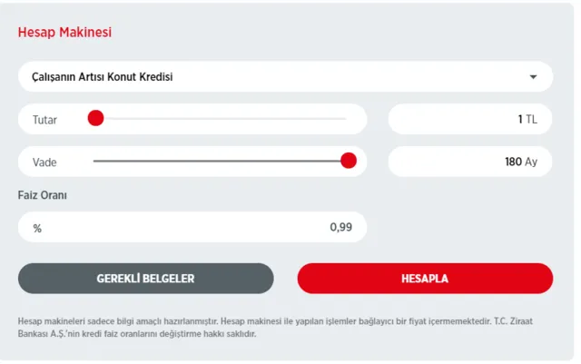 Ziraat Bankası konut kredisi 0.49 faiz kampanyası ve kredi hesaplama-6