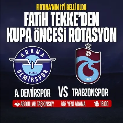 Trabzonspor’un ilk 11’i belli oldu