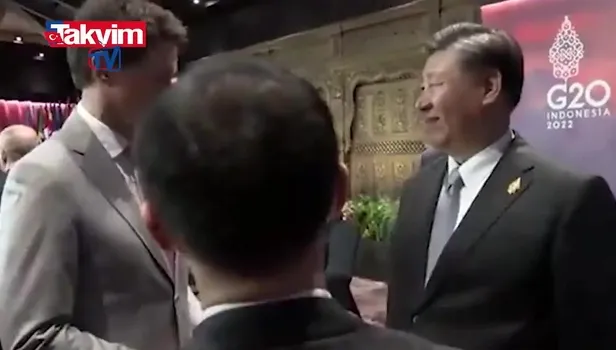 Çin Devlet Başkanı Şi Cinping Kanada Başbakanı Justin Trudeau'yu azarladı! İşte o anlar