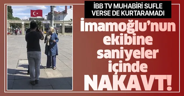 İmamoğlu'nun ekibine saniyeler içinde nakavt! İBB TV muhabiri sufle verse de kurtaramadı