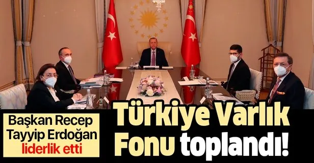 Türkiye Varlık Fonu TVF Vahdettin Köşkü’nde Başkan Recep Tayyip Erdoğan başkanlığında toplandı