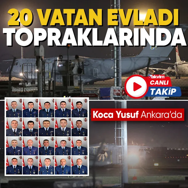 CANLI ANLATIM | C130 kargo uçağımız Gürcistanda düştü! 20 şehidimizi taşıyan Koca Yusuf Ankarada
