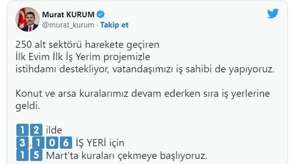 Son dakika: Bakan Kurum açıkladı! İlk İş Yerim kuraları için tarih belli oldu-2
