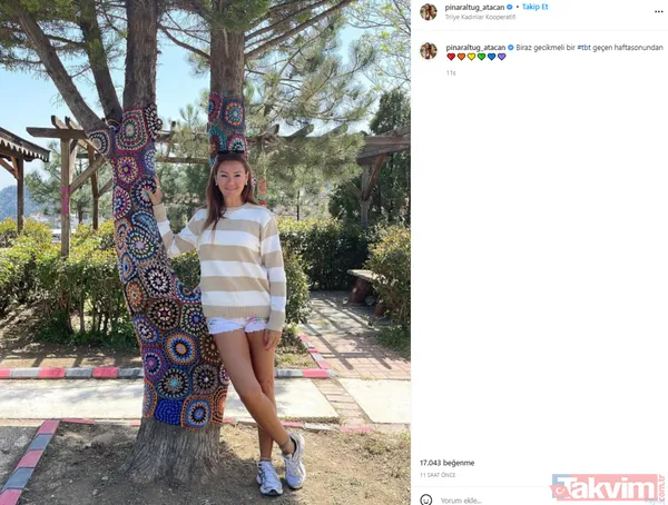 Gençlik iksirini bulan Pınar Altuğ mini şortuyla 'benim' diyene meydan okudu! Yogaya merak salan Pınar Altuğ her geçen gün... - 9