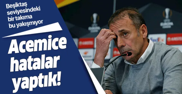 Beşiktaş Teknik Direktörü Abdullah Avcı: Acemice hatalar yaptık