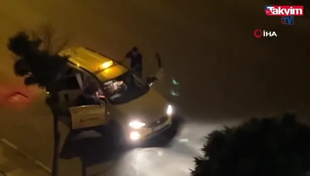Alkollü yolcu taksi şoförünü ısırdı, darbetti, aracına binip kaza yaptı