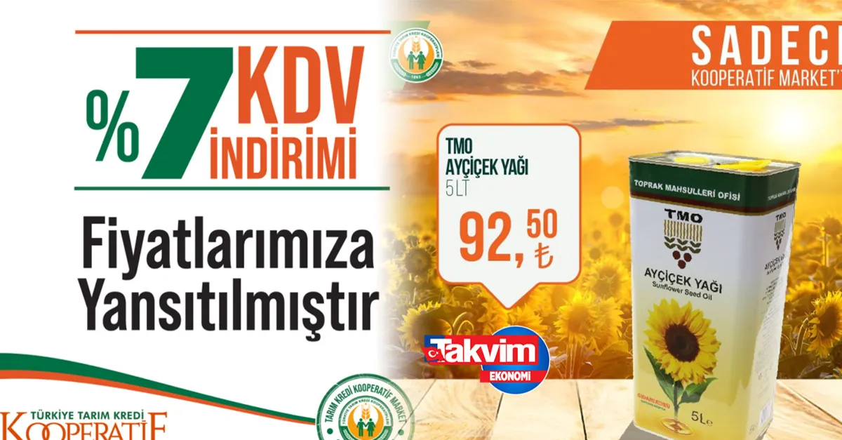 Tarım Kredi marketleri Ayçiçek yağı satmaya başladı, indirim üstüne indirim! 5 litrelik Ayçiçek yağı fiyatı yarıya düştü: İşte günce aktüel liste...
