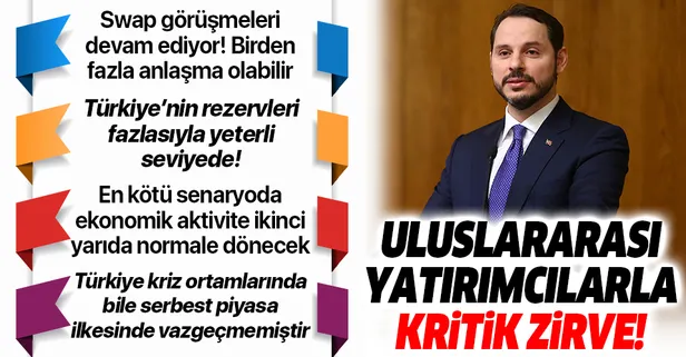 Son dakika: Hazine ve Maliye Bakanı Berat Albayrak'tan uluslararası yatırımcılarla kritik ekonomi zirvesi