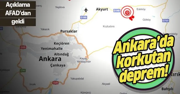 Son dakika: Ankara’da korkutan deprem | 27 Ocak son depremler