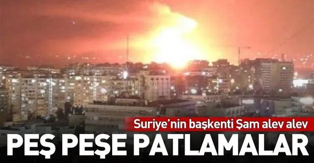 Suriyenin başkenti Şama hava saldırısı