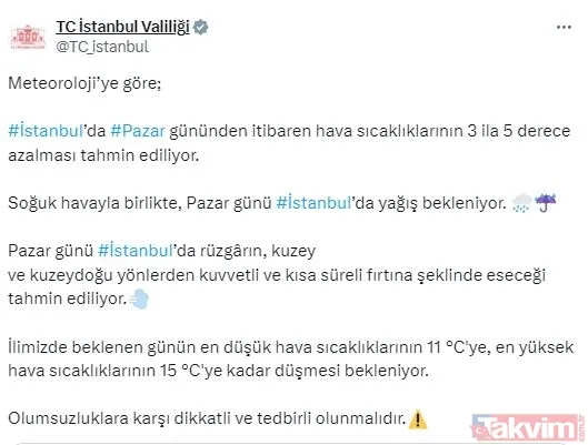 Meteoroloji alarm verdi: Bir gecede düşecek! İstanbul için kritik uyarı | HAVA DURUMU - 5