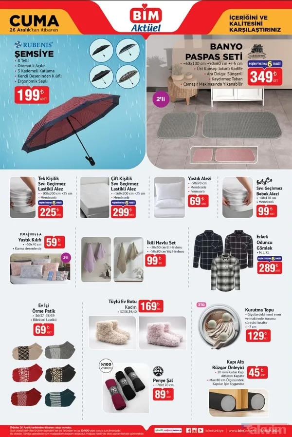 BİM 26-30 Aralık aktüel kataloğunu yayınladı! Dikiş makinesinden çeyiz ürünlerine kadar birçok ürün kampanyada - 6