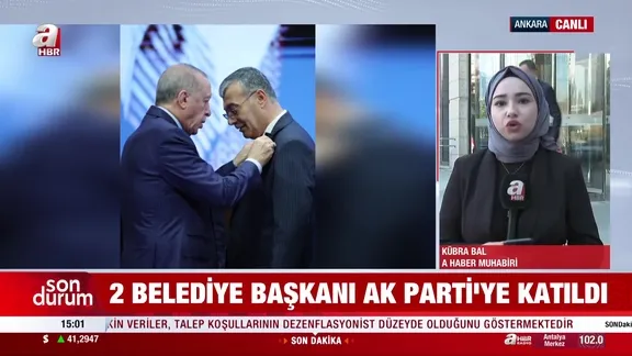 2 belediye başkanı AK Parti’ye katıldı: Erdoğan rozetlerini taktı